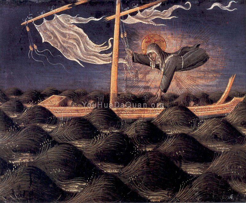 St. Clare Rescuing the Shipwrecked - 乔瓦尼·迪·保罗